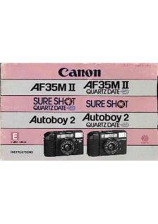 Canon AF 35 M-2 manual. Camera Instructions.